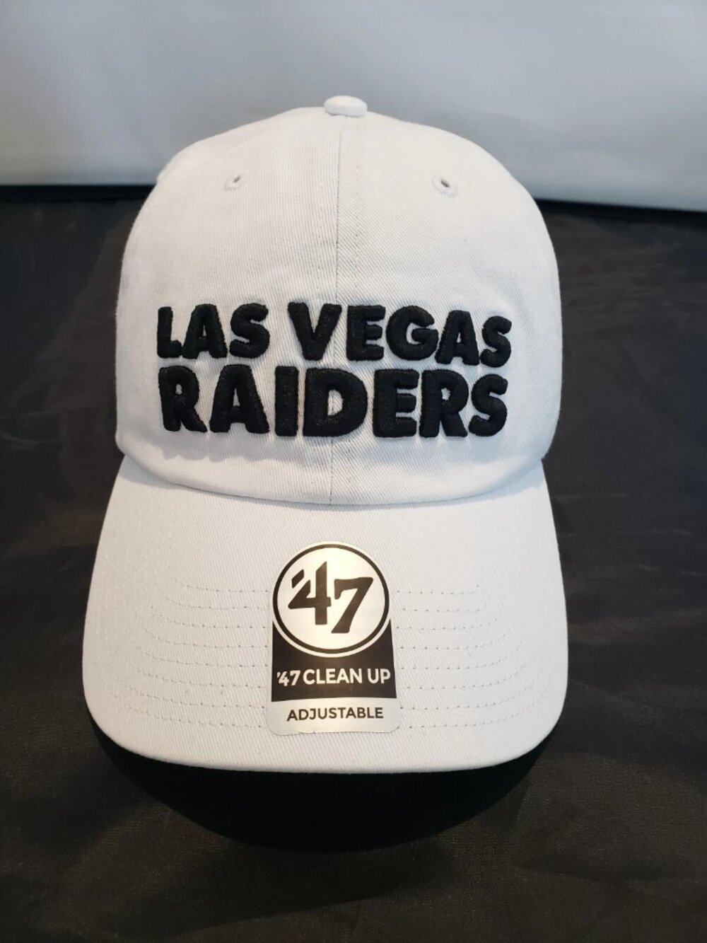 Las Vegas Raiders Adjustable Hat '47 Brand OSFM White Cap NFL. NWT.